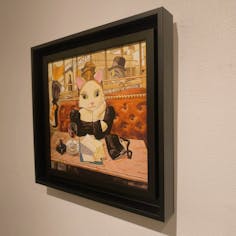 カフェにて / 藤田 猫治(レオニャール・フジタ) 作